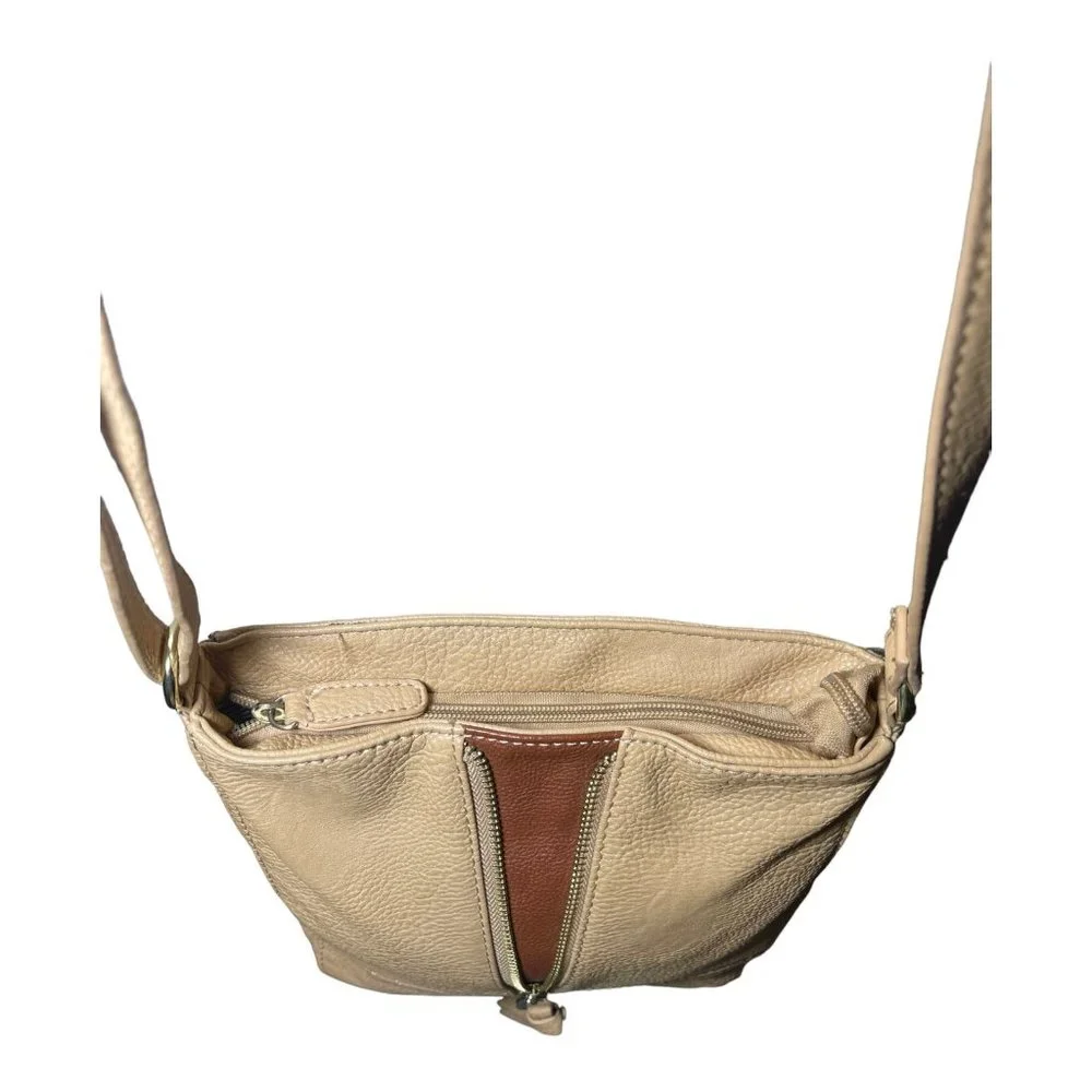 Steve Madden Tan Zippered Crossbody Bag